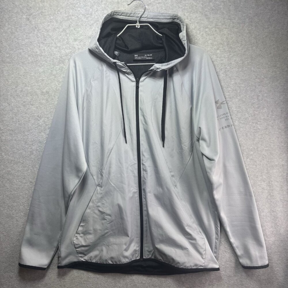 Under Armour Gray Full-Zip Hooded Performance Jacket